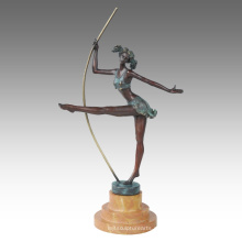 Tänzerfigur Statue Pole Dance Bronze Skulptur TPE-595